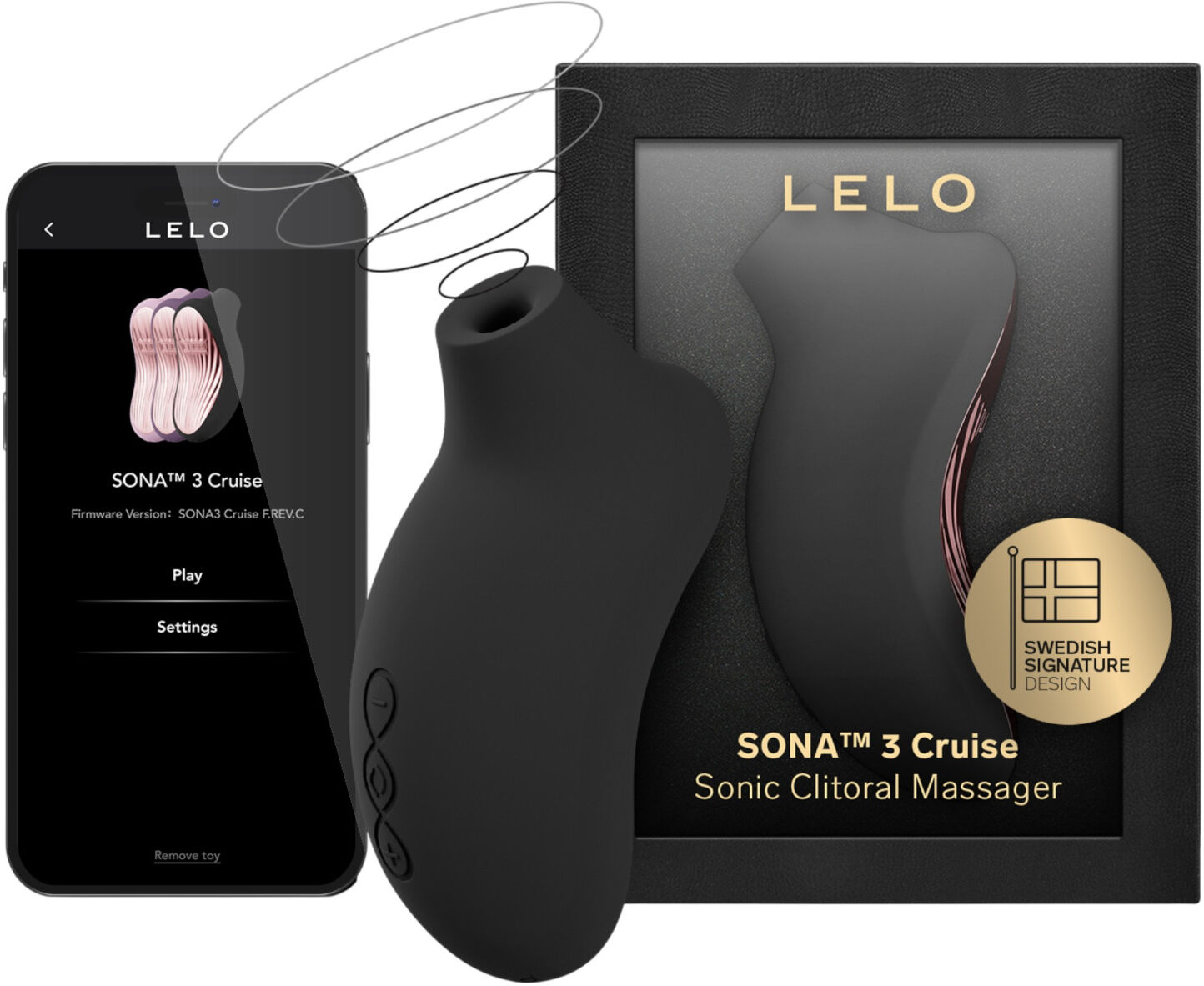 Lelo Sona 3 Cruise - Klitoris Stimulator Med Lydbølger - Sort