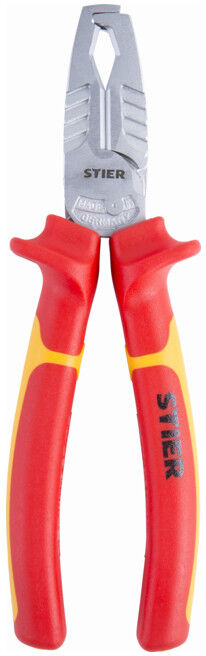 pince à dénuder STIER avec pince coupante diagonale STIER Multi+ 180 mm, testée VDE, pince coupante, pince manuelle, outil à dénuder, pince à dégainer (903038)