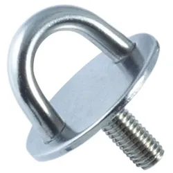Augplatte rund mit Gewinde, A2, 50mm, Bügel 8x20mm, M10x25mm