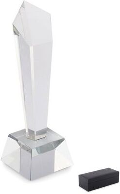 Trophée en cristal personnalisé dans un coffret - DIAWARD verre transparent