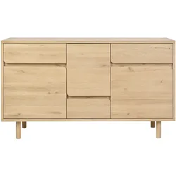 Waschtisch aus hellem Holz, massive Eiche L140 cm SINCLAIR