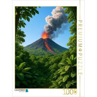 CALVENDO Puzzle Tropenvulkan Vulkanausbruch | 1000 Teile Lege-Größe 64x48cm Foto-Puzzle für glückliche Stunden