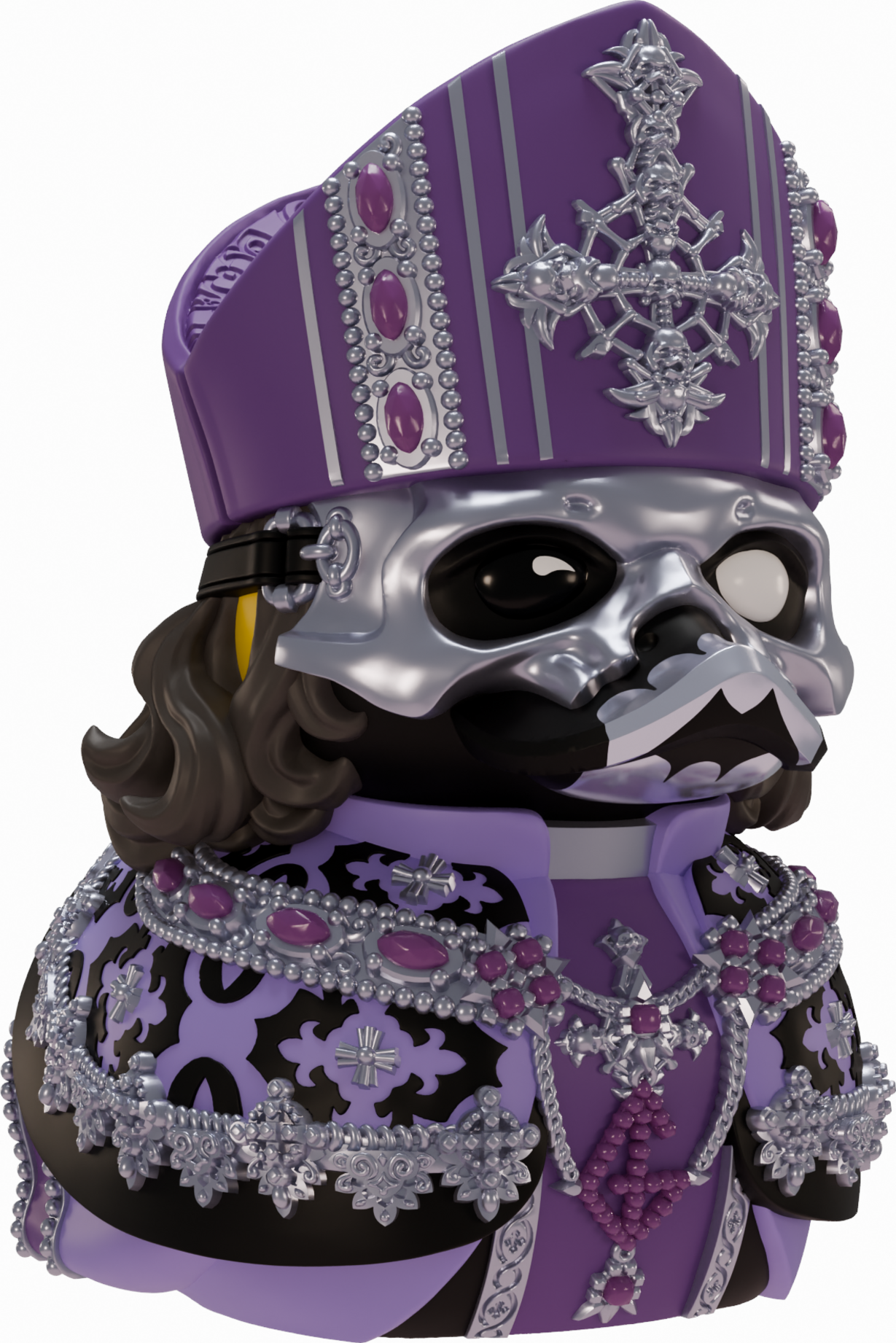 Ghost Papa Perpetua V Mini TUBBZ Collectable Duck - Officially Licensed Numskull Designs Collectible, Purple, 5 cm Tall