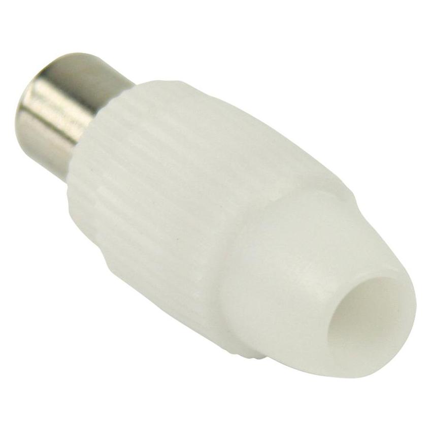 Valueline Lot de 2 Connecteurs compatible Coaxial mâle (Blanc) (VLSP40903W)