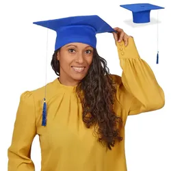Relaxdays Doktorhut 2er Set Blau,Gold