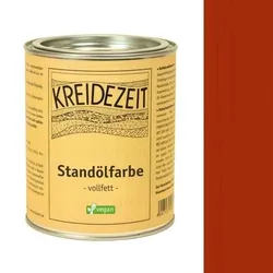 Kreidezeit Standölfarbe vollfett englischrot - 0,75 l Dose