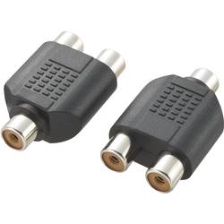 SpeaKa Professional SP-2873360 KR1248 Cinch Audio Y-Adapter [1x Cinch-Buchse - 2x Cinch-Buchse] Schwarz