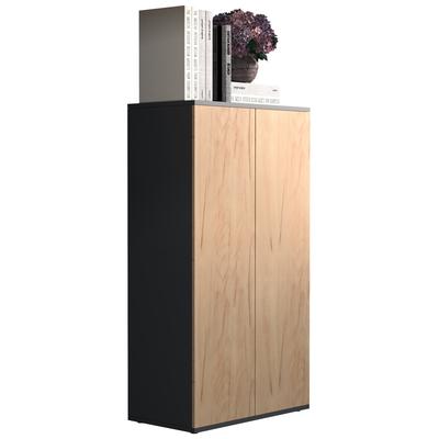Kommode VCM "Holz Kommode Sideboard Anrichte Dalosa 3 Drehtüren", braun (anthrazit, honig, eiche), B:60cm T:32cm, Sideboards, Kommode