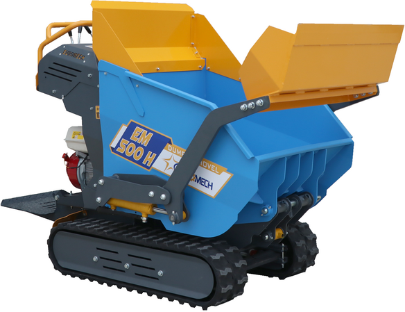 EuroMech EM500H Dump & Shovel  Raupendumper mit hydraulischer Kippmulde und Schaufel 500 kg  Hydrostatischer Antrieb