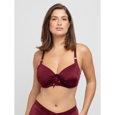 Bügel-Bikini-Top DORINA "Fiji", Damen, Gr. 85, Cup C, rot, Obermaterial: 57% Polyester, 24% Polyamid, 19% Elasthan, Bikini-Oberteile