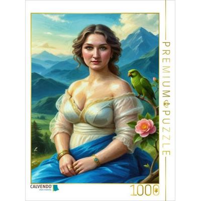 CALVENDO Puzzle Die Weite der Natur, inspiriert von Ferdinand Georg Waldmüller | 1000 Teile Lege-Größe 64x48cm Foto-Puzzle für glückliche Stunden