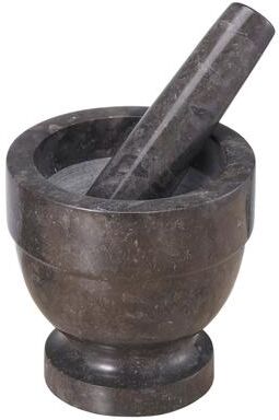 Creative Labs Home Charcoal Marble Mortar & Pestle Set, 4.75"" Diam. x 4.75"" H"