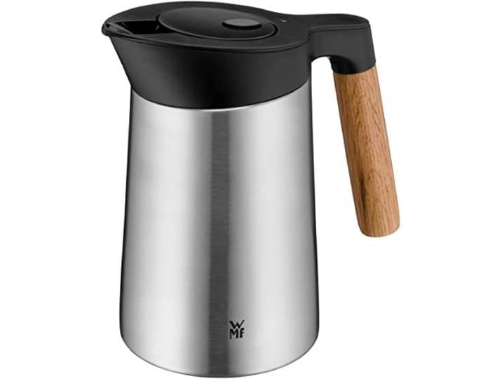 WMF Kineo doppelwandige Isolierkanne 0,6l, Thermoskanne Edelstahl mit Klick-Verschluss, Kaffeekanne hält Getränke 12h warm & 24h kalt, matt