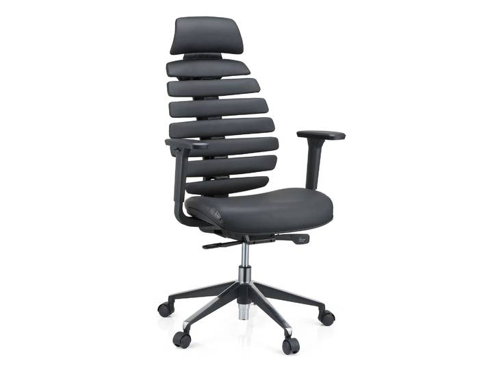 ERGO LINE II PRO Leder - Profi Bürostuhl Schwarz