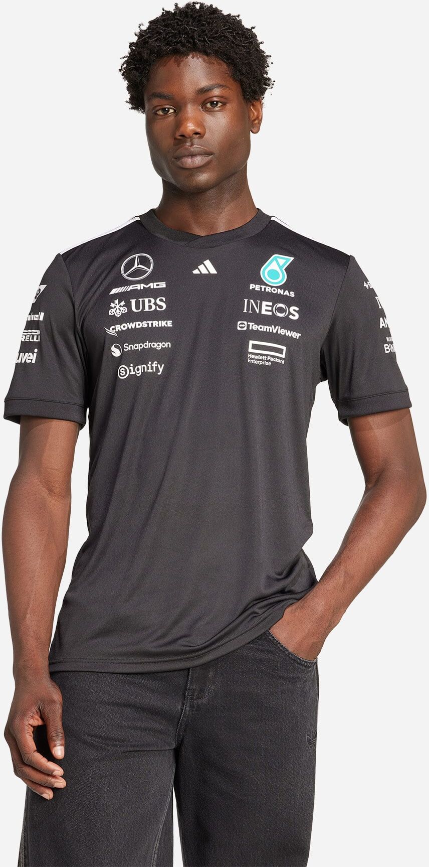 Adidas Mercedes Dr M - T-shirt - Nero S