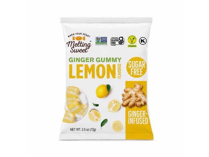 MELTING SWEET Bonbons tendres au gingembre saveur citron (sans sucre) 72 g
