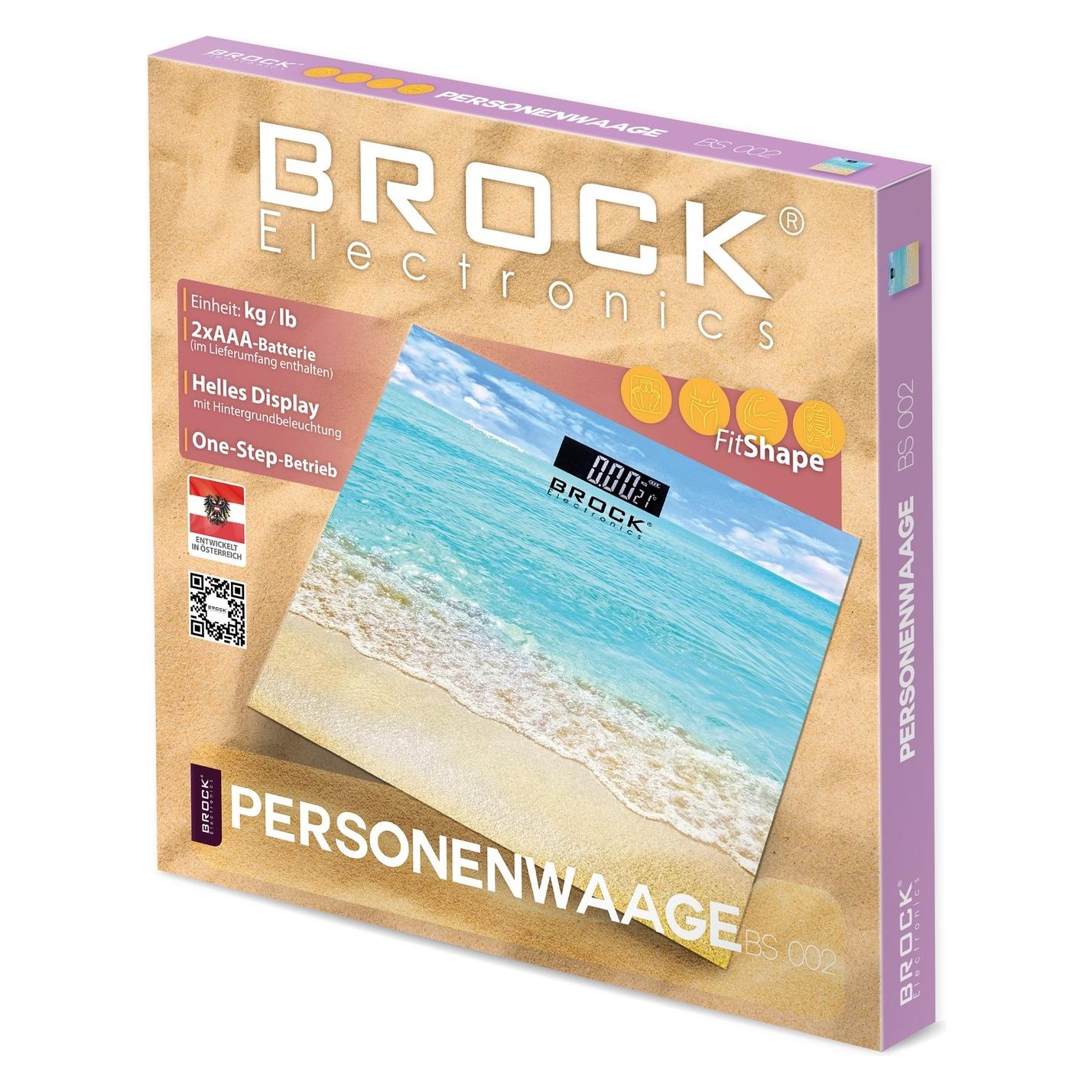 Brock Electronics Brock Ķermeņa svari 30*30 cm BROCK BS 002 2xAAA baterijas (iekļauta) BS 002 (4752131003431) (180 kg) (PO/90249/189400)