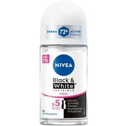 Nivea Deo-Roller »Black & White Invisible Clear« schwarz