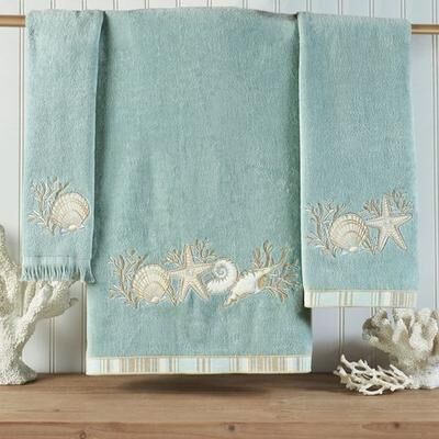 Avanti Linens, Inc Sand Shells Bath Towel Set Spa Bath Hand Fingertip, Bath Hand Fingertip, Spa