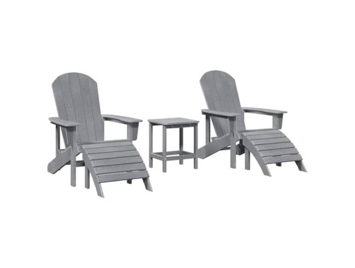 GHVBNMF 3-teiliges Gartenmöbel Set Hellgrau Polyethylen mit Tisch Bequeme Sitzgruppe für Terrasse und Außenbereich aus zwei robusten Sesseln und einem praktischen Beistelltisch.