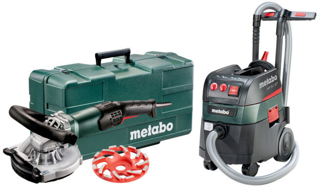 Set avec ponceuse de rénovation RSEV 19-125 RT + aspirateur tous usages ASR 35 L ACP metabo, Coffret (691000000)