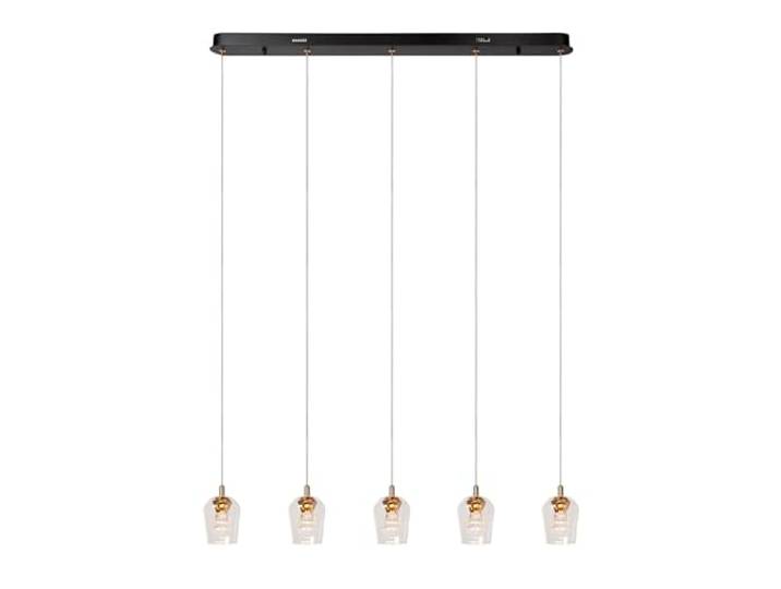 LUCIDE BERLIANE - Pendelleuchten - LED Dim. - 5x4W 2700K - Mit austauschbarem LED-Modul - Transparent