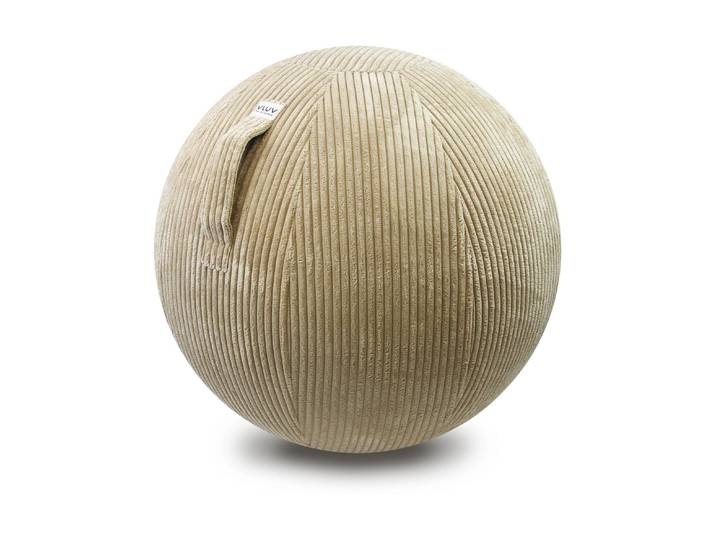 Sitzball VLUV Vlip Ø 50-55 cm , beige, B:50cm H:50cm, Polyester, Bälle, Sitzball