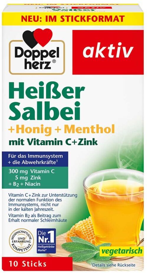 Doppelherz Heisser Salbei+honig+menthol Granulat 10stk