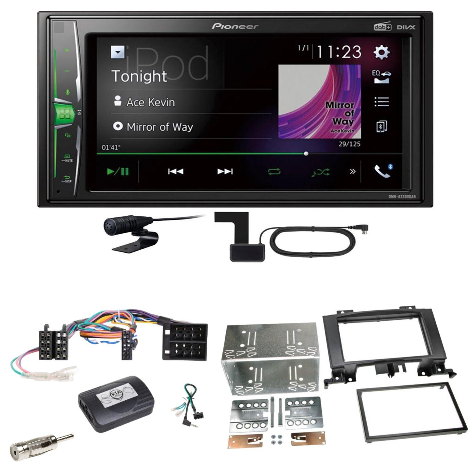 Pioneer DMH-A3300DAB Bluetooth MP3 Einbauset für Mercedes Sprinter W906 Crafter