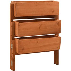 vidaXL Hochbeet 314840, aus Tannenholz, 60 x 14 x 75cm, 21 Liter, orange