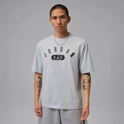 NIKE Herren Shirt M J CITY SS CREW, Größe M in Silber Silber