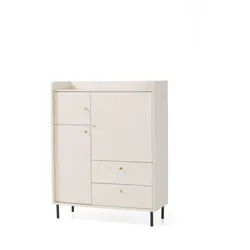 KOMMODE ASTREA 103,5/133/42cm mit 2 Schubladen 2 Türen Beige