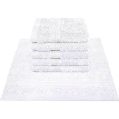 Seiftuch DYCKHOFF "Siena", weiß, B:30cm L:30cm, Frottier, Waschlappen, mit Bordüre
