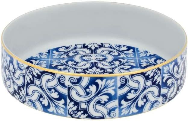 Vista Alegre Ensaladera Azulejos Transatlántica . Azul