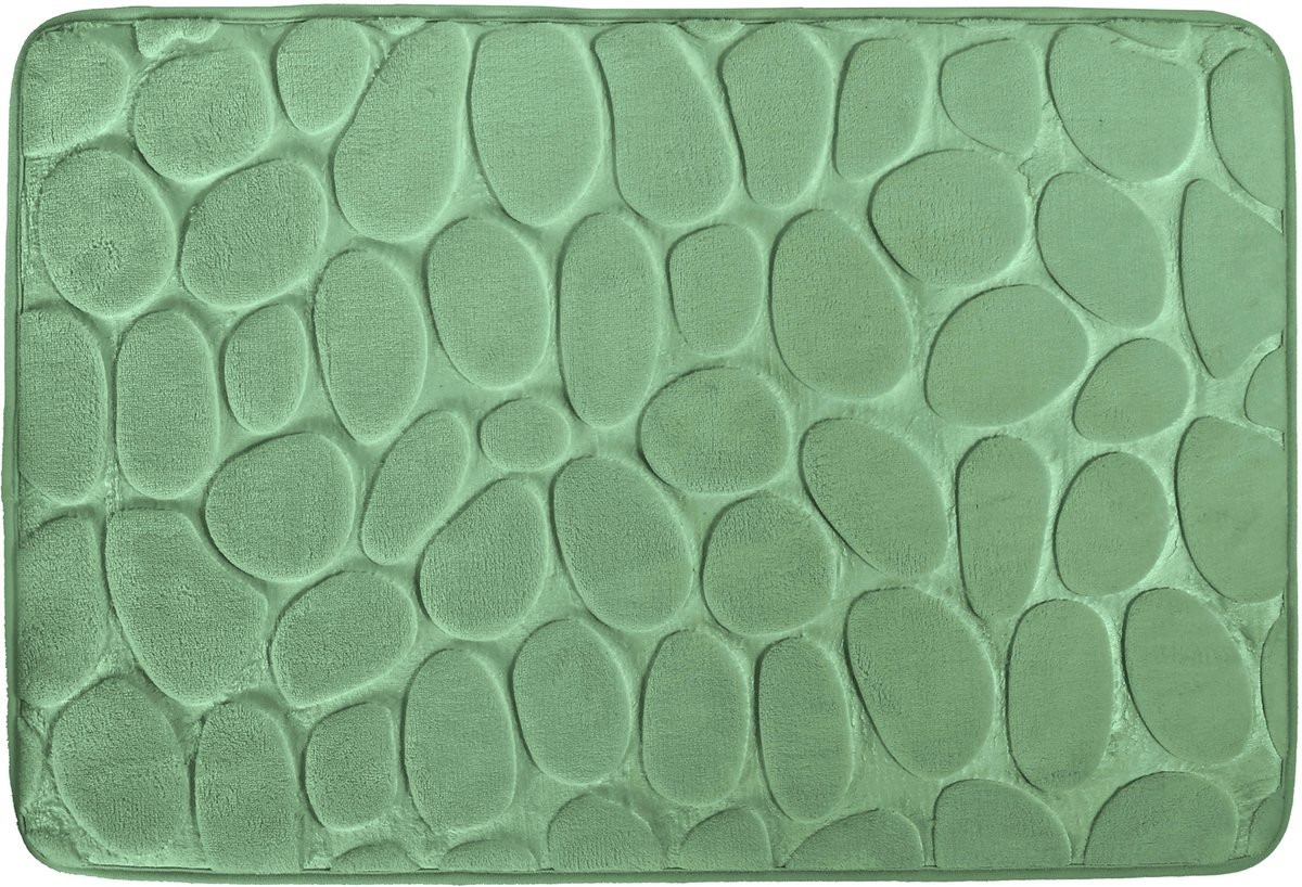 MSV Badmat Antislip met Kiezelsteendesign – Zachte Absorberende Badkamer Mat voor Douche en Bad