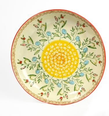 Euro Ceramica Ella 2 Piece Entree Bowl Set - Red - Service for Two