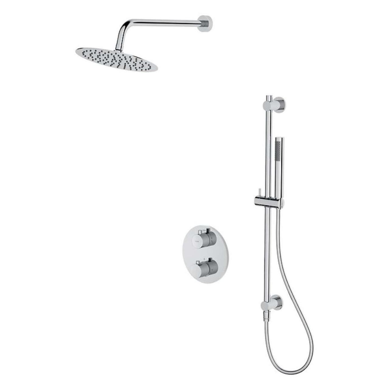 Cersanit Zestaw prysznicowy SET B552 zestaw podtynkowy, ZEN chrom, z baterią termostatyczną wannowo- (35821267)