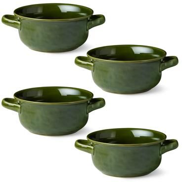 "Certified International Verde Set of 4 Soup Crock - 8.25"" L x 6.5"" W x 3"" H"