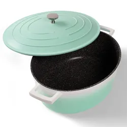 STONELINE® Mint Gourmet Bräter 32x25 cm mit Deckel, Backofen und Induktion geeignet, Antihaft