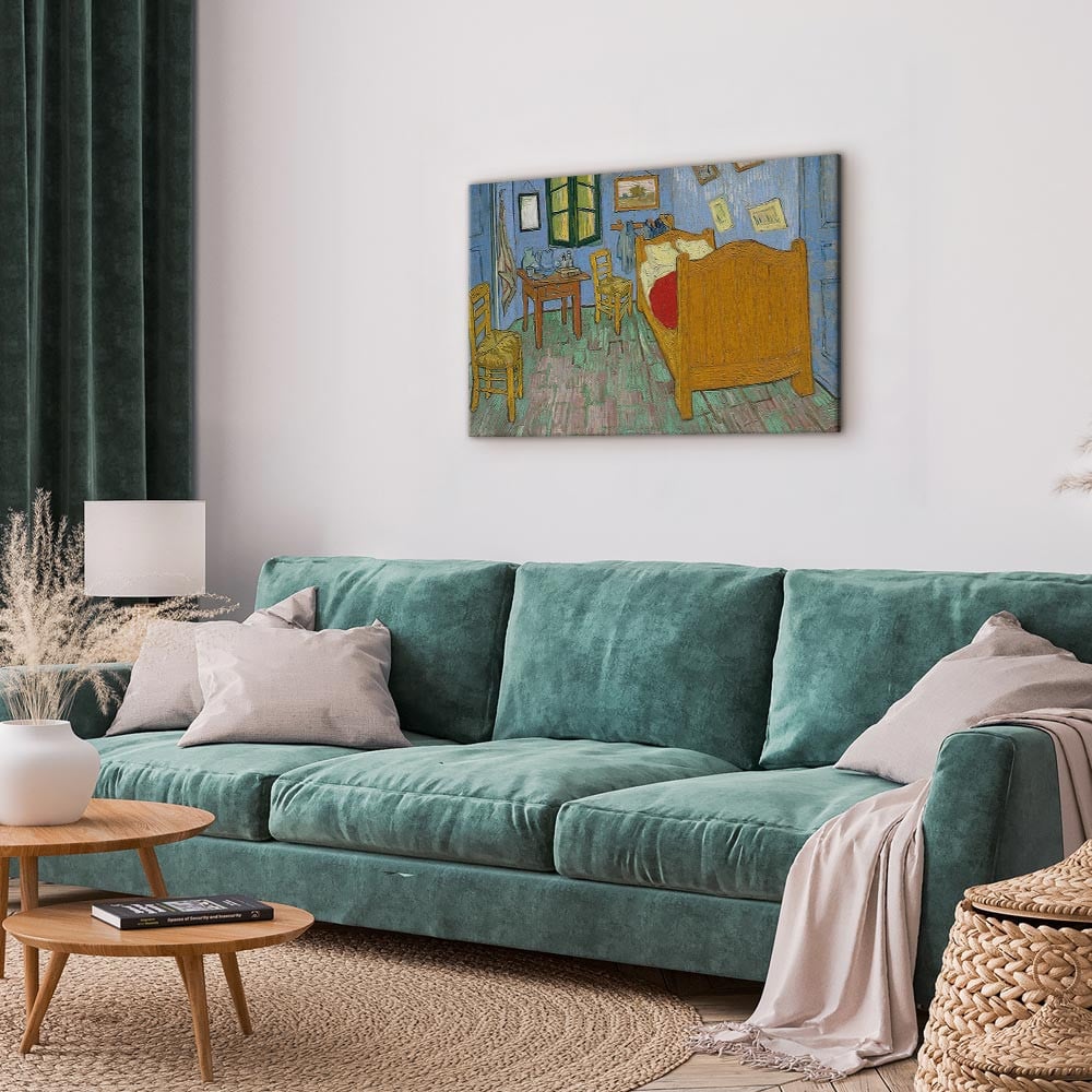 home24 Canvas afbeelding La Chambre abstract grijs/multicolor 60 x 40 cm