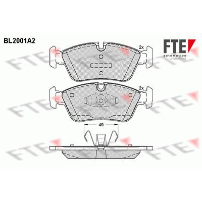 FTE Bremsbelagsatz, Scheibenbremse Vorderachse 9010587 für BMW (BRILLIANCE)