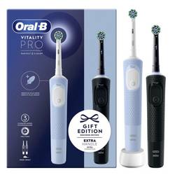 Oral-B Vitality Pro D103 Duo 4210201446514 Elektrische Zahnbürste Rotierend/Pulsierend Weiß, Blau, Schwarz
