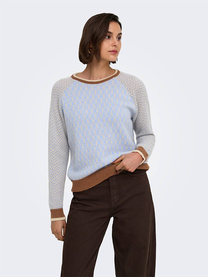 JDY Pullover in Hellblau - M