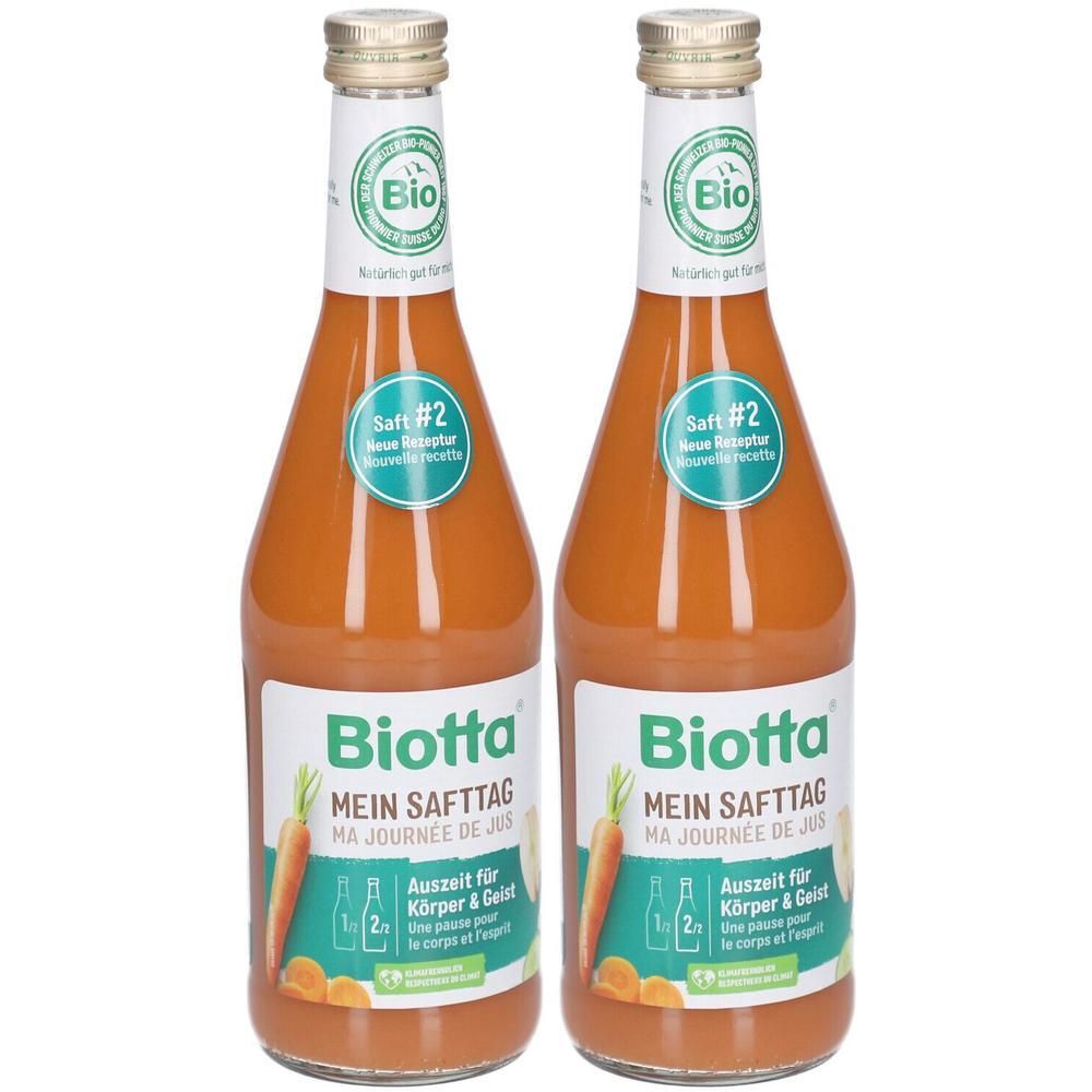 Biotta Mein Safttag 2 Karotte-Apfel Saft 2x 2x500 ml