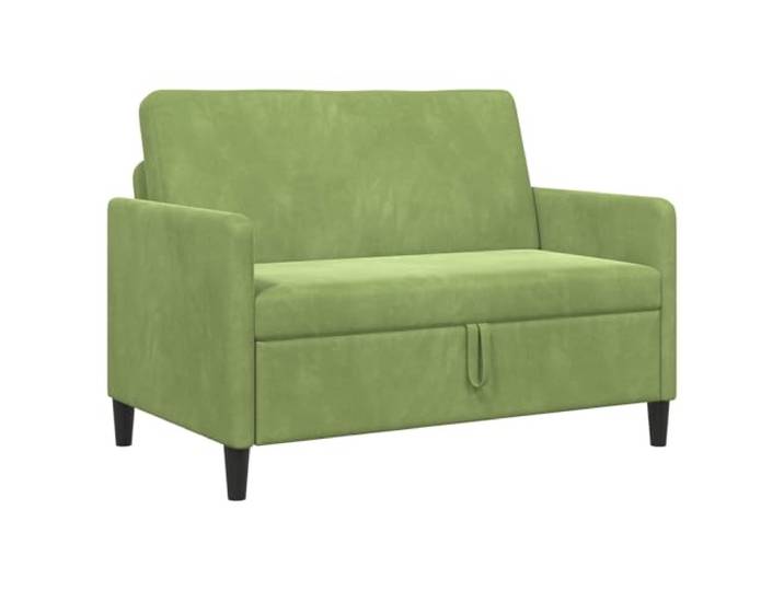 KUTYWEXFM 2-Sitzer Sofa mit Stauraum Hellgrün 122x78x87cm Couch Platzsparende 2er Couch mit Klappfach für Wohnzimmer und Gästezimmer. Der gewebte Stoffbezug ist leicht zu reinigen.