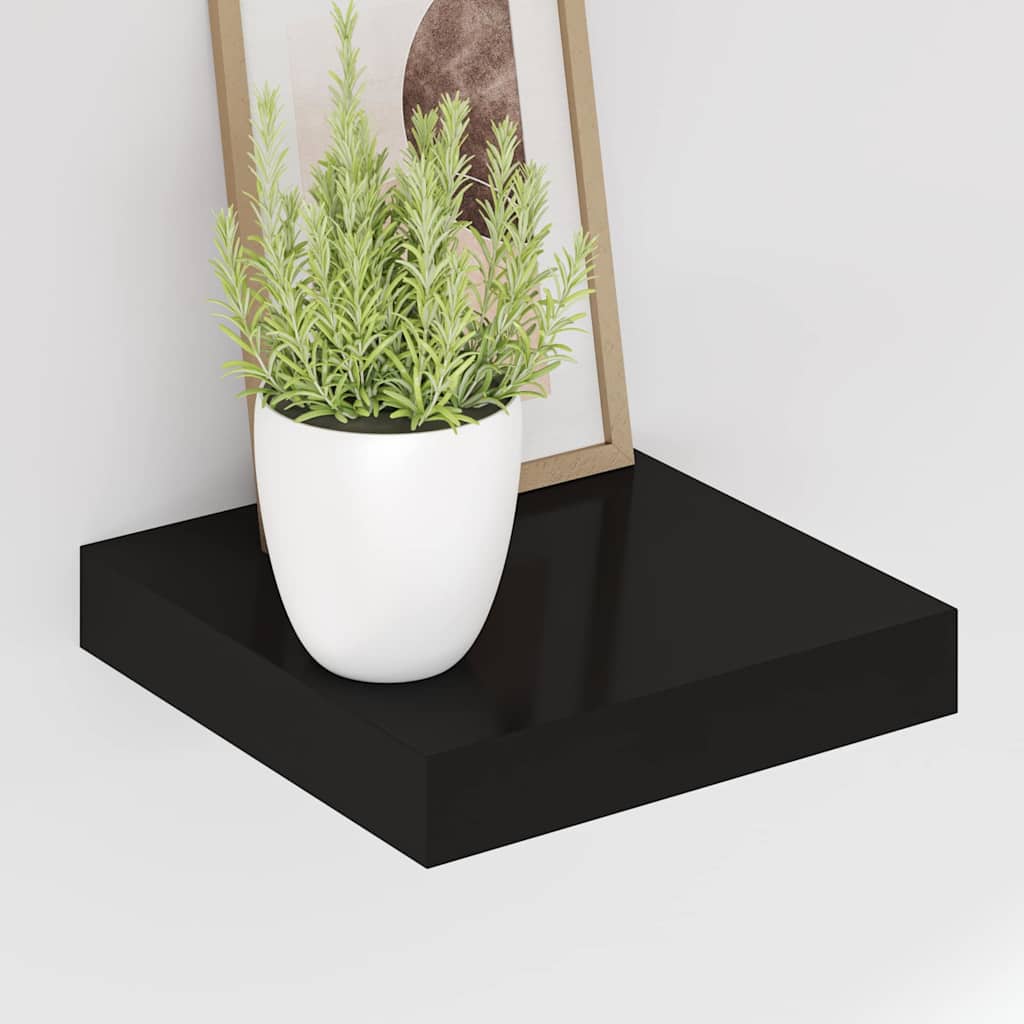 vidaXL Étagère flottante murale noir 23x23,5x3,8 cm MDF