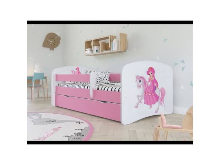 Kocot Kids Lit princesse rose Babydreams sur un cheval avec un matelas tiroir 160/80 - 5903282038042
