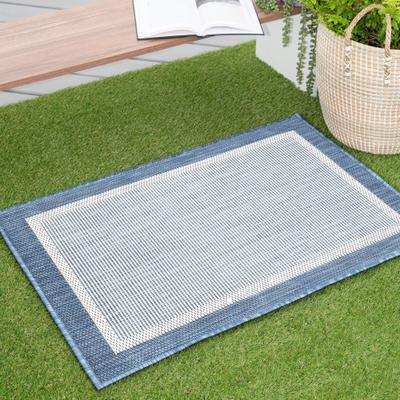 Alise Rugs Exo Coastal Border Indoor/Outdoor Area Rug