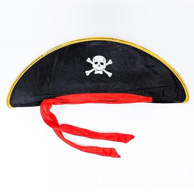 Piraten-Kapitän-Hut, Cosplay, Bühne, Festival, Performance-Requisiten, Karibik-Jack-Kapitän, Augenmaske, Totenkopf-Hut
