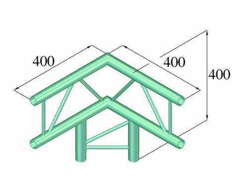 Alutruss DECOLOCK DQ2-PAL31V 2-Punkt Traverse 3-Weg-Ecke 90 °